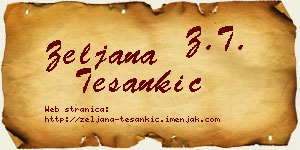 Željana Tešankić vizit kartica